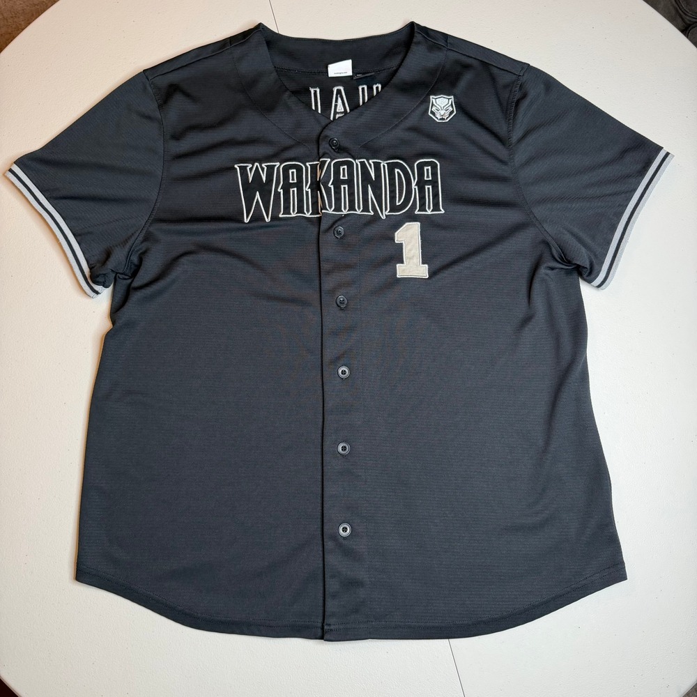 Marvel Black Panther‎ Wakanda T'Challa Baseball Jersey Mens XXL